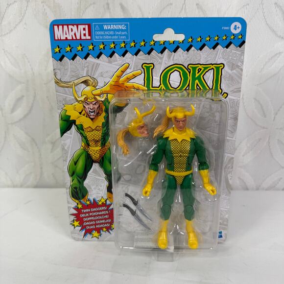 Marvel Legends Retro Series Loki 6" Scale Action Figure Hasbro - Picture 8 of 8